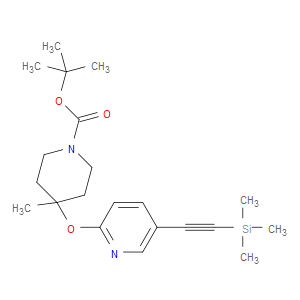 tert-butyl 4-methyl-4-((5-((trimethylsilyl)ethynyl)pyridin-2-yl)oxy)piperidine-1-carboxylate