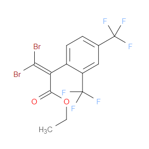 ethyl 2-(2,4-bis(trifluoromethyl)phenyl)-3,3-dibromoacrylate