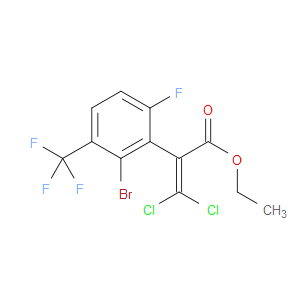 ethyl 2-(2-bromo-6-fluoro-3-(trifluoromethyl)phenyl)-3,3-dichloroacrylate