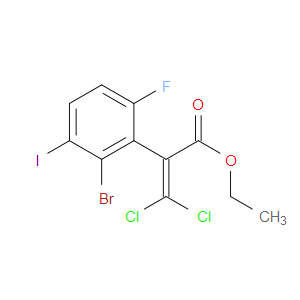 ethyl 2-(2-bromo-6-fluoro-3-iodophenyl)-3,3-dichloroacrylate