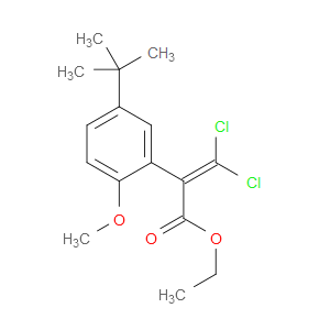 ethyl 2-(5-(tert-butyl)-2-methoxyphenyl)-3,3-dichloroacrylate