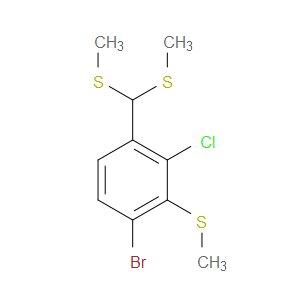 ((4-bromo-2-chloro-3-(methylthio)phenyl)methylene)bis(methylsulfane)