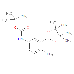 tert-butyl (3-fluoro-4-methyl-5-(4,4,5,5-tetramethyl-1,3,2-dioxaborolan-2-yl)phenyl)carbamate