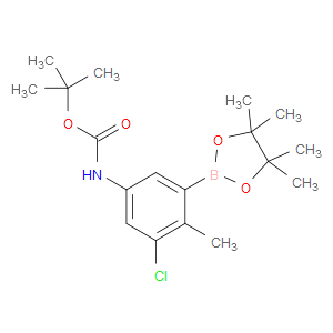 tert-butyl (3-chloro-4-methyl-5-(4,4,5,5-tetramethyl-1,3,2-dioxaborolan-2-yl)phenyl)carbamate