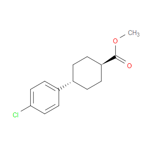 Cyclohexanecarboxylic acid, 4-(4-chlorophenyl)-, methyl ester, trans-