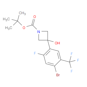 tert-butyl 3-(4-bromo-2-fluoro-5-(trifluoromethyl)phenyl)-3-hydroxyazetidine-1-carboxylate