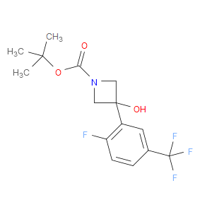 tert-butyl 3-(2-fluoro-5-(trifluoromethyl)phenyl)-3-hydroxyazetidine-1-carboxylate