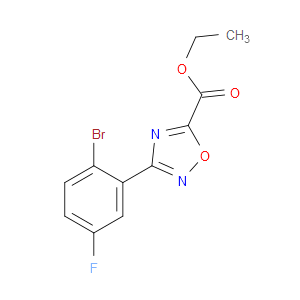 Ethyl 3-(2-bromo-5-fluorophenyl)-1,2,4-oxadiazole-5-carboxylate