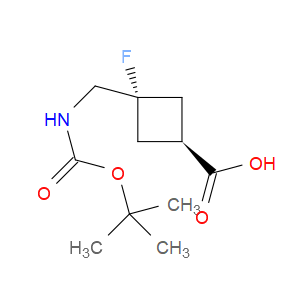 rel-(1r,3r)-3-(((tert-Butoxycarbonyl)amino)methyl)-3-fluorocyclobutane-1-carboxylic acid